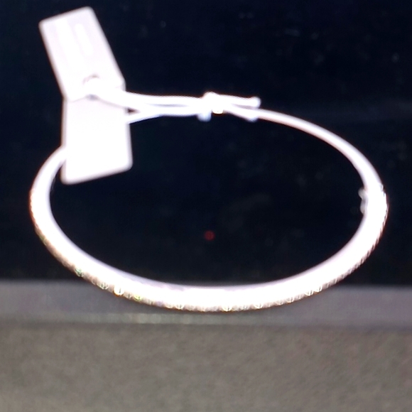 Nordstrom Silver Cubic Zirconia Bangle Bracelet - Picture 9 of 13